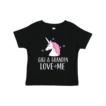

Inktastic Gigi and Grandpa Love Me Unicorn Grandchild Gift Toddler Toddler Girl T-Shirt