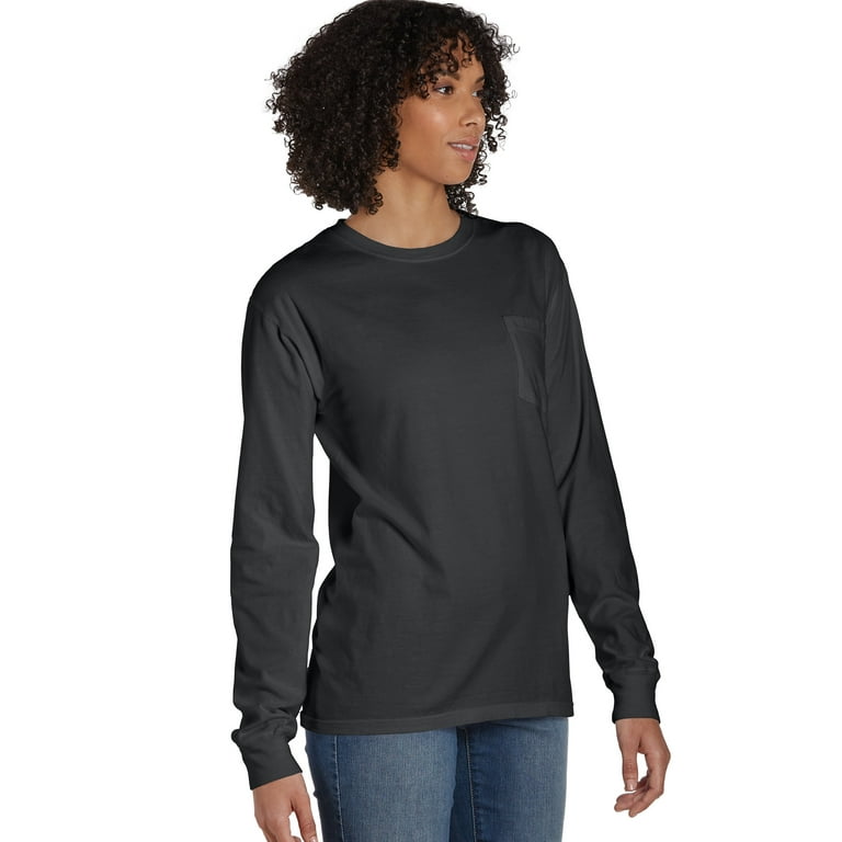 ENNOY Long sleeve hem rib tee (BLACK) XL