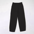 thumbnail image 4 of Black Womens Sweatpants Women's Linen Wide Leg Pants Casual Loose High Waist Beach Haren Pants Pockets Sweatpants Womens Fashion, 4 of 6
