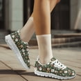 thumbnail image 3 of COEQINE Santa Claus Green Women Sneakers Christmas Running Walking Shoes White Sole Fashion Tennis Shoes for Travel Casual Xmas Breathable Mesh Trainers Footwear, 3 of 7