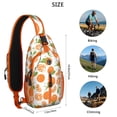 thumbnail image 5 of Crossbody Sling Backpack for Women Men Orange Print Shoulder Sling Crossbody Casual Chest Bag for Travel Sports Running Hiking, 5 of 6