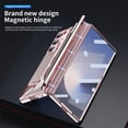 thumbnail image 4 of ELEHOLD for Samsung Galaxy Z Fold 7 Case, Ultra Slim Clear Plating Hinge Protection Pen Holder Kickstand Full Body Phone Case with Screen Protector for Samsung Galaxy Z Fold 7,Rosegold, 4 of 7