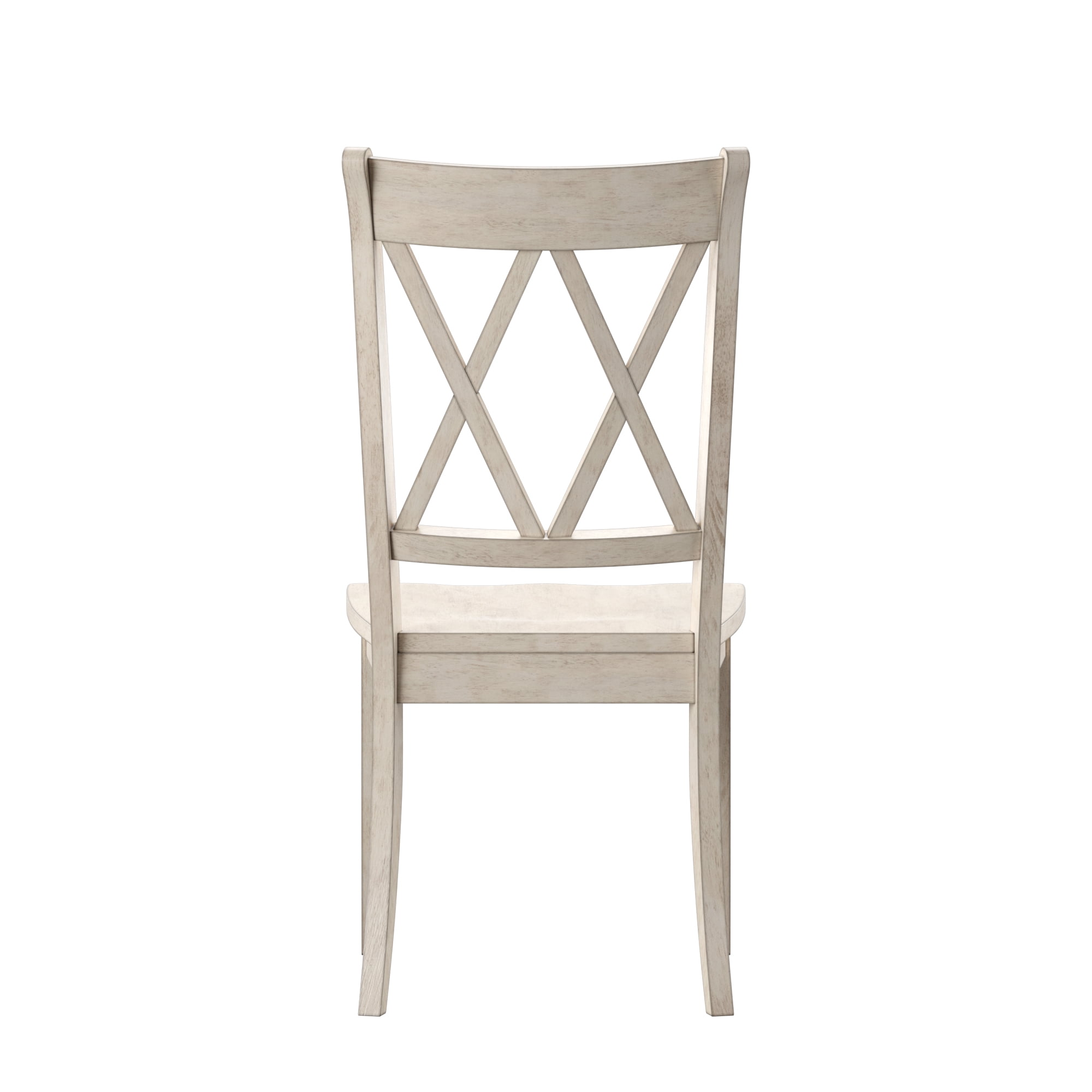 Weston Home Farmhouse Wood Dining Side Chair, Antique White (Set of 2)