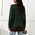 thumbnail image 6 of Tqcoqu Plus Size Button Front Cardigan for Women, Contrast Trim Loose Fit Long Sleeve Knit V Neck Sweater Coat with Pockets, 6 of 6
