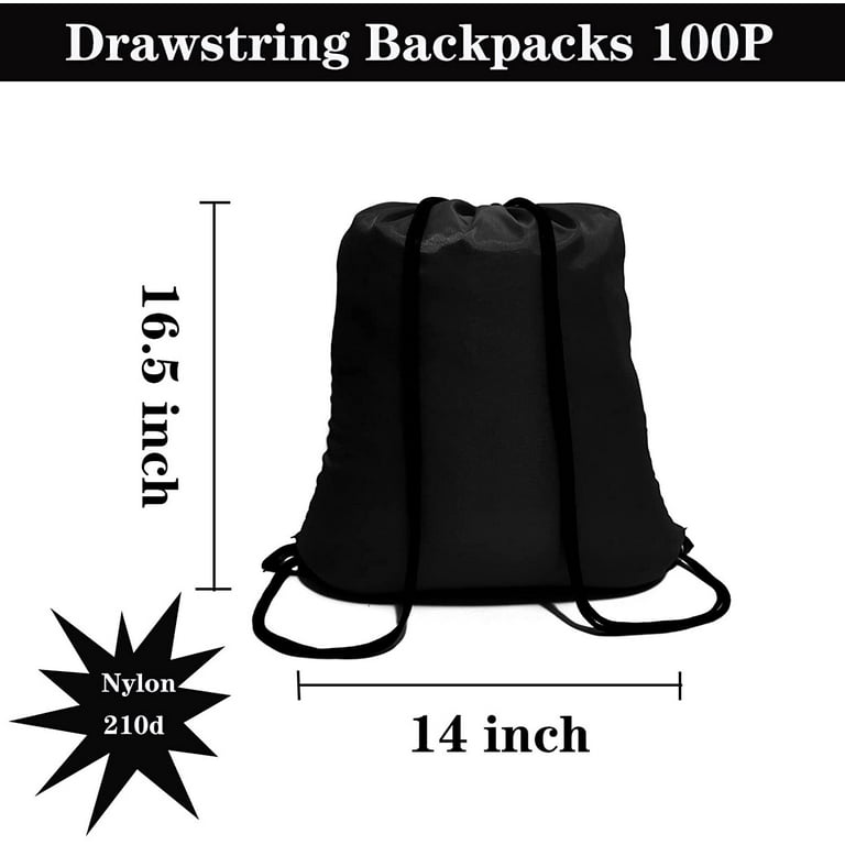 CAIHONG 10-Pack Drawstring Bags, Multipack Nylon Backpacks