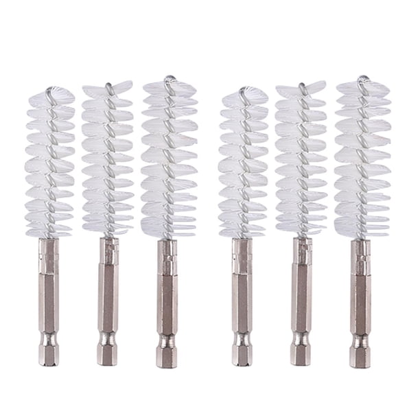Scienceny Limpiador de cepillos de nailon/acero inoxidable/cobre, 6 uds., limpieza de tuberías Herramientas eléctricas Nylon