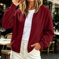 thumbnail image 2 of HAiming Corduroy Jackets for Women Long Sleeve Full Zip Solid Color Casual Jackets Fall Winter Going out Jackets, 2 of 6