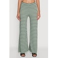 thumbnail image 3 of Womens Trendy Striped Brushed Knit Flare Leg Pants, 3 of 4