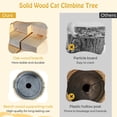 thumbnail image 6 of Gymax 50'' Tall Solid Wood Cat Tree w/ Oak Frame & Beech Post Scratching Board & Posts, 6 of 10