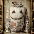 thumbnail image 3 of Halloween Hoodies for Men 2025 Funny Patchwork Graphic Hooded Sweatshirt with Pockets Halloween Pullover Tops, 3 of 4
