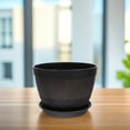 thumbnail image 3 of GAXIRE Plastic Planter Pot Black 1 Set 11.8X11.8X8.7In, 3 of 8