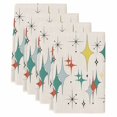 thumbnail image 2 of Green Yellow Diamond Kitchen Towels Set of 4, Modern Geometric Middle Century Beige Absorbent Dish Towels for Kitchen, Microfiber Hand Towel, Quick Drying Tea Towel for Cleaning Decorative Dishcloths, 2 of 7