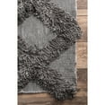 thumbnail image 2 of nuLOOM Francene Diamond Trellis Shag Area Rug, 4' x 6', Francene Dark Grey, 2 of 5