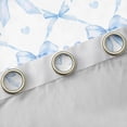 thumbnail image 4 of Erosebridal Cute Bows Bowtie Black Out Curtains For Kids,Ribbon Bowknot Pattern Curtains Pack of 2 (42x63 Each),Blue White, 4 of 7