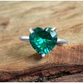 thumbnail image 2 of Green Zircon Ring, Heart Shape Ring, 925 Sterling Silver, Handmade Jewelry, Silver Jewelry, 2 of 4