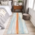 thumbnail image 3 of Abstract Sunset Runner Rugs 2x6 ft Orange Blue Gradient Oil Painting Modern Art Washable Hallway Rugs Non-Slip Floor Mats Absorbent Carpet Bedside Runners for Bedroom Kitchen Bathroom Laundry Room, 3 of 9