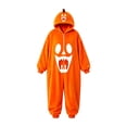 thumbnail image 4 of Halloween Adult Onesie Pumpkin Halloween Pajamas Hooded Hooded Long Sleeve Loungewear Flannel Soft Plush One Piece Jumpsuits Fall Winter Cozy Party Wear, 4 of 5