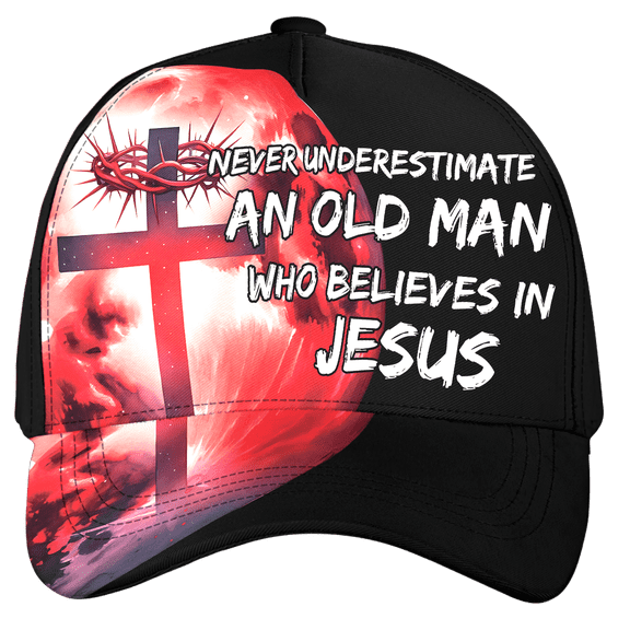 Lotusprinthandmade Never Underestimate An Old Man Who Believes In Jesus Classic Baseball Cap