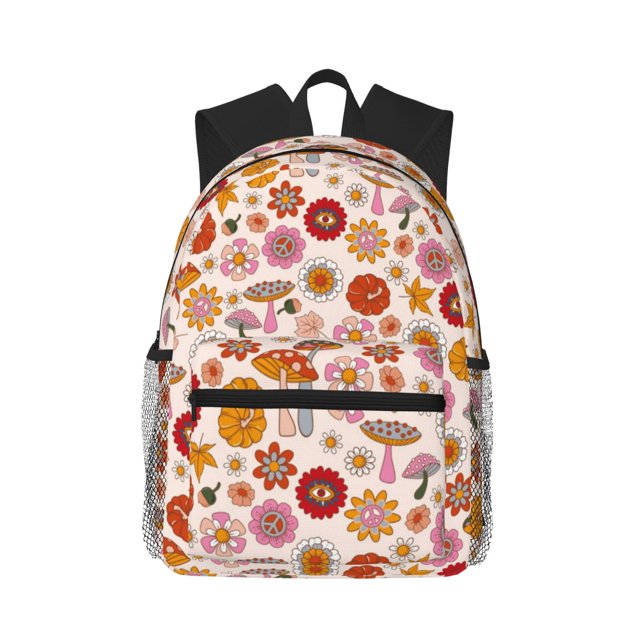 Balery Fall 70s Groovy Hippie Mochila para Mujeres y Hombres, Mochila Ligera Casual para Viajes, Mochila Clásica Básica para la Universidad