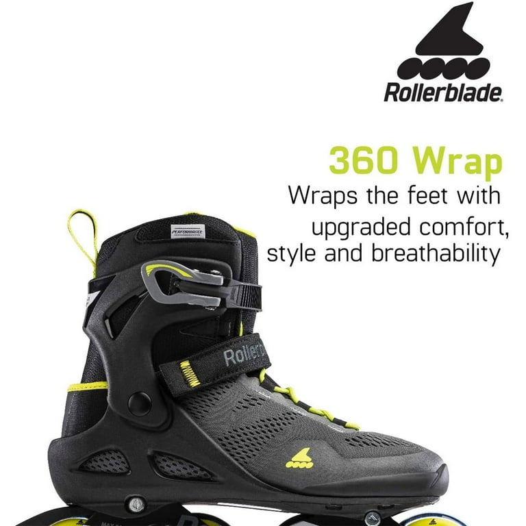 Rollerblade Macroblade 80 Men's Adult Fitness Inline Skates, Black and Lime