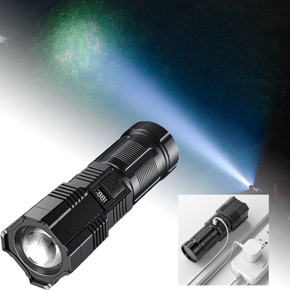 TIELUTT High Power Flashlight for Outdoor Hiking Camping Patrol Exploration Lighting Stand Lamp Head Rechargeable Headlamps for Adults Soft Digits Headlamp Head Band for Men Hiking Flashlights High