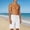 #437-White, variant on Ceisia Men's Solid Color Beach Casual Shorts with Elastic Drawstring Waist Pockets Comfortable Summer Pants Black Gifts for Father 2X