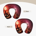 thumbnail image 3 of KLL Pumpkins Pattern Memory Foam Cervical Neck Pillow Versatile U-Shaped Pillows for Home/Office/Camping/Travelling/Soft Washable Cover, 3 of 8