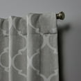 thumbnail image 7 of Nicole Miller Treillage Woven Room Darkening Blackout Hidden Tab/Rod Pocket Top Curtain Panel Pair, 52"x84", Dove Grey, 7 of 7