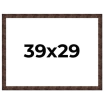 39x29 Frame Brown Burl Real Wood Picture Frame Width 1.625 Inches | Interior Frame Depth 0.5 Inches