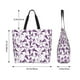thumbnail image 5 of Disketp Violets Flowers Bolsa Tote Estampada para Mujer, Bolso de Hombro y de Mano para Compras y Viajes, 5 of 8