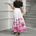 thumbnail image 4 of JULMCOMO Casual Dresses for Women Short Sleeve Teacher Dress Floral Print Trendy Maxi Dresses Tie Waist Long Casual Bodycon Dress Elegant Office Attire Pink XXL, 4 of 5