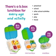 b.box Snack Box - 2 Compartment Snack Containers for Kids, Leakproof - Ocean Breeze
