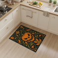 thumbnail image 2 of ODIKA 3'x5' Washable Area Rug Orange Black Pumpkin and Foliage Ornate Design Elegant Seasonal Motif with Symmetrical for Hallway, Laundry Room, Non-Slip, Flatweave, Easy Care, 2 of 7