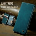 thumbnail image 3 of Allytechgroup for Apple iPhone 16 Case Slim Wallet Cover with Card Slots Holder/Cash Pocket [Magnetic Closure] PU Leather & TPU Flip Folio Kickstand Shockproof Stand Shockproof Retro Shell, Blue, 3 of 11