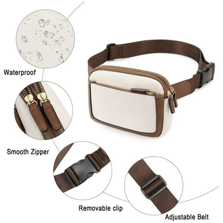 Yuanbang Large Fanny Pack Belt Bag with 3-Zipper Pockets for Running Hiking Travel Workout Dog Walking Outdoors Sport Fishing Waist Pack Bag(Black)