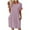 Pink, variant on Women's Casual Summer T Shirt Dress Loose Short Sleeve Tunic Dress with Pocket Dresses Pullover Hoodies