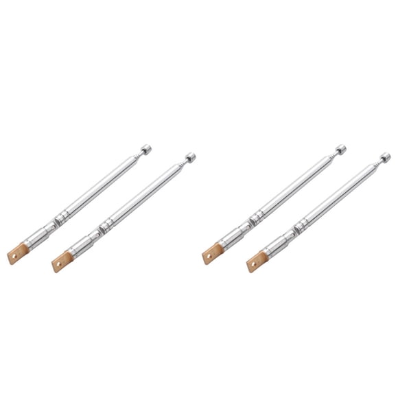4 Piezas Reemplazo 25.4cm 10 Pulgadas 5 Secciones Antena Telescópica Antena para Radio TV