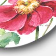 thumbnail image 2 of Designart 'Red Springflowers and Handpainted Butterfly' Farmhouse Metal Circle Wall Art, 2 of 3