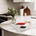 thumbnail image 2 of Koville Luxury Marble Granite Cutting Board for Kitchen,Rectangle, 20*16in, White Macaubas, 2 of 7