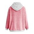 thumbnail image 5 of Leadmall Fleece Hoodie Jackets for Women 2023 Lightweight Zip Up Hoodies Jackets Ladies Casual Long Sleeve Full Zip Hooded Sweatshirts Drawstring Oversized Warm Winter Coat Outwear Y-5 Pink L, 5 of 5