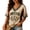 Khaki, variant on Mexico 2026 Soccer Cup Fan Jersey for Women, V-Neck Short Sleeve T-Shirt with Vintage Floral & Soccer Graphic Print, Breathable Casual Sports Tee Pullover Top, 1 PC Beige L