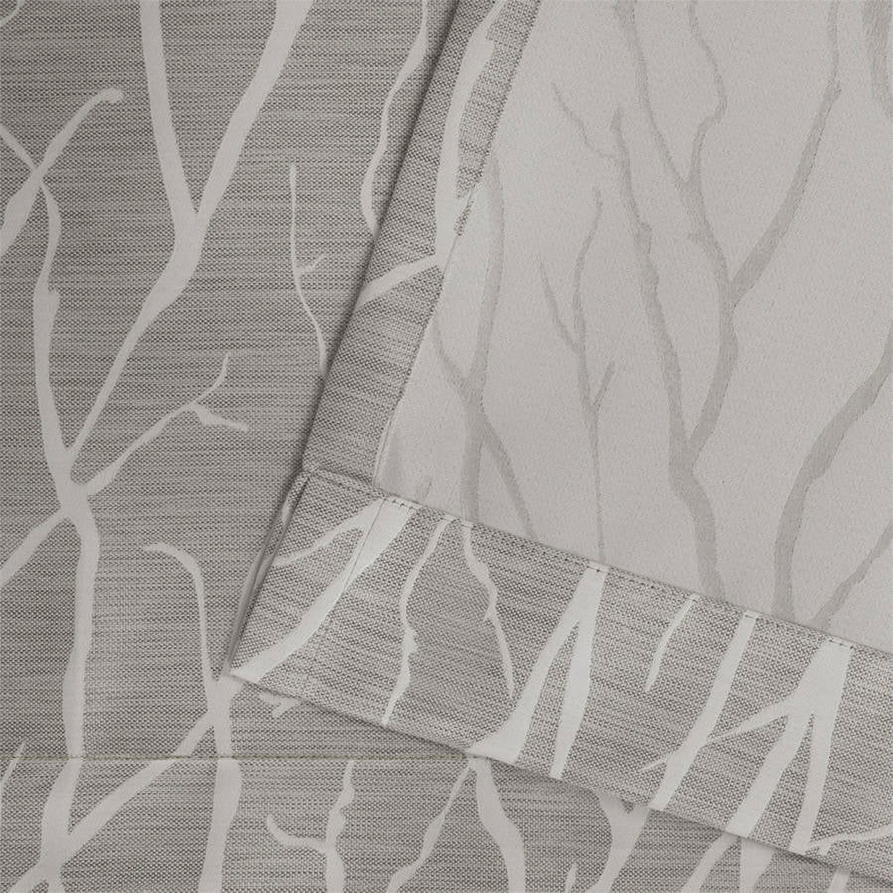 Exclusive Home Forest Hill Woven Room Darkening Blackout Grommet Top Curtain Panel Pair, 52"x84", Ash Grey