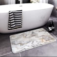 thumbnail image 2 of Bath Mat for Bathroom, Bathroom Mats Rugs No Silp, Marble Texture Washable Cover Floor Rug Carpets Floor Mat Bathroom Decorations 18x30 Inches for Kitchen Bedroom Indoor, 2 of 6
