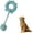 Blue, variant on Dog Rope Toy for Medium and Small Dogs Interactive Puppy Toys Tug of War Rope Tether Tug Outdoor Dog Toy 1 Knot Puppy Teething Chew Cotton with PVC Doughnut (Orange)