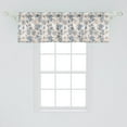 thumbnail image 2 of Ambesonne Floral Window Valance, Retro Flowers Butterflies, 54" X 18", Slate Blue Pale Eggshell, 2 of 3