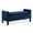 Navy, variant on PORKISS Velvet Storage Bench, Upholstered Tufted Button Storage Ottoman with Nails Trim, Modern End of Bed Seat with Armrest for Living Room, Bedroom, Entryway, Gray