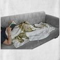 thumbnail image 6 of Dinosaur Soft Flannel Fleece Blanket, Primeval Wildlife Concept Fossil Animal Skeleton Paleontology Predator Creature, Cozy Plush for Indoor and Outdoor Use, 60" x 80", Ivory White, by Ambesonne, 6 of 6