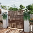 thumbnail image 4 of Dovelina 72" × 47" Outdoor Privacy Screen, Metal Decorative Screen, Brown, 4 of 10
