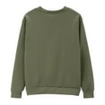 thumbnail image 5 of Women's Oversized Crewneck Sweatshirt Soft Lightweight Long Sleeve Relaxed Fit Blouse Green XXL, 5 of 8