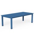 thumbnail image 5 of 7-Piece Outdoor Dining Set for 6, All-Weather HDPE Dining Table and Chairs, Patio Furniture Set with 2" Umbrella Hole for Garden, Backyard, Dark Blue, 5 of 6